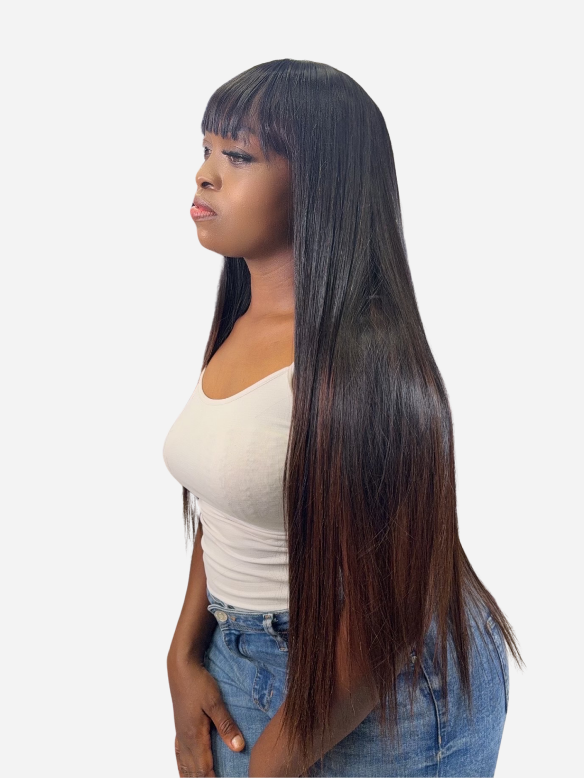 Bone Straight Fringe Closure 2*6